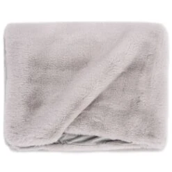 Couverture 100x150 Cm Fausse Fourrure De Lapin Gris -Literie Magasin couverture 100x150 cm fausse fourrure de lapin gris 3666722496773 631109