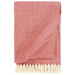 Couverture En Coton 125 X 150 Cm Rouge