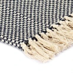 Couverture En Coton 160 X 210 Cm Bleu Marine -Literie Magasin couverture en coton 160 x 210 cm bleu marine 3666722519625 587101