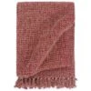 Couverture En Coton 220 X 250 Cm Bordeaux