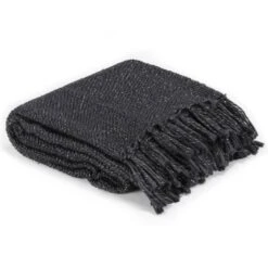 Couverture En Lurex 125 X 150 Cm Anthracite -Literie Magasin couverture en lurex 125 x 150 cm anthracite 3666722746540 586937