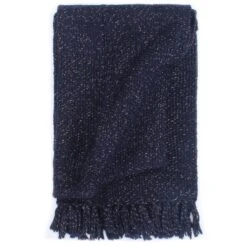 Couverture En Lurex 160 X 210 Cm Bleu Marine