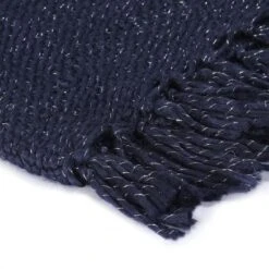 Couverture En Lurex 160 X 210 Cm Bleu Marine -Literie Magasin couverture en lurex 160 x 210 cm bleu marine 8718475734130 586928