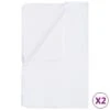 Couvre-matelas Imperméables 2 Pcs Coton 200x220 Cm Blanc