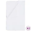 Couvre-matelas Imperméables 2 Pcs Coton 80x200 Cm Blanc