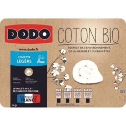 DODO Couette Légere Coton Bio - 140 X 200 Cm - Blanc -Literie Magasin dodo couette legere coton bio 140 x 200 cm blanc 3307410001137 659909