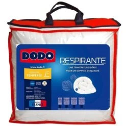 DODO Couette Tempérée 300g/m² COOL'IN 140x200 Cm Blanc