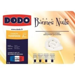DODO Couette Unie BONNES NUITS 220x240 Cm -Literie Magasin dodo couette unie bonnes nuits 220x240 cm 3307410017411 426199