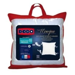 DODO Oreiller Duvet Oie MORZINE Anti-Acariens 65x65cm Blanc