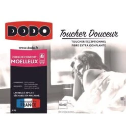DODO Oreiller Moelleux TOUCHER DOUCEUR 60x60cm -Literie Magasin dodo oreiller moelleux toucher douceur 60x60cm 3307410010191 427239