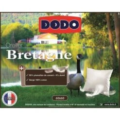 DODO Oreiller Naturel BRETAGNE 60x60cm -Literie Magasin dodo oreiller naturel bretagne 60x60cm 3307410009911 427245