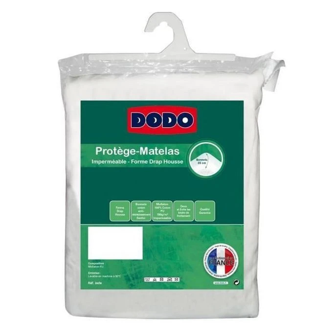 DODO Protege-matelas Alese Imperméable Jade 160x200 Cm 1 DODO Protege-matelas Alese Imperméable Jade 160x200 Cm