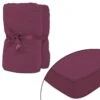 Drap-housse 2 Pcs Jersey De Coton 120x200-130x200 Cm Bordeaux