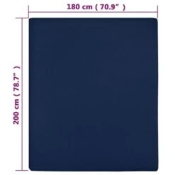 Drap-housse Jersey Bleu Marine 180x200 Cm Coton 7 Drap-housse Jersey Bleu Marine 180x200 Cm Coton -Literie Magasin drap housse jersey bleu marine 180x200 cm coton 3666722819442 1456661