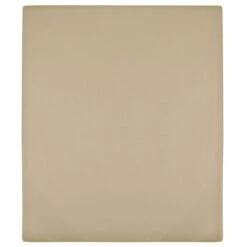 Drap-housse Jersey Taupe 100x200 Cm Coton