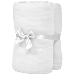 Drap-housse Pour Lits à Eau 2 Pcs 200x220 Cm Coton Jersey Blanc -Literie Magasin drap housse pour lits a eau 2 pcs 200x220 cm coton jersey blanc 8718475604860 1269103