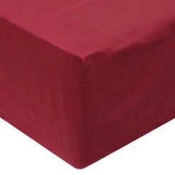 Draps De Lit 2 Pièces 140 X 200 Cm Coton Bordeaux