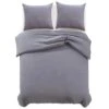 Ensemble De Housse De Couette Anthracite 200x200/60x70 Cm