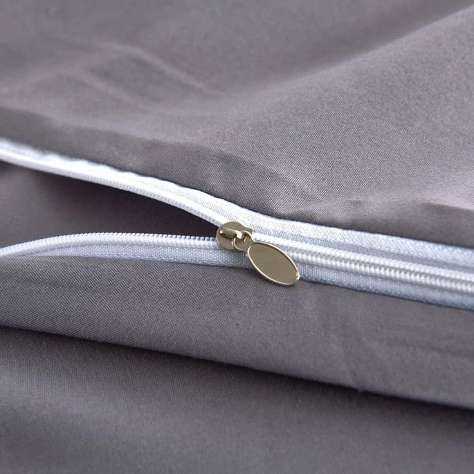 Ensemble De Housse De Couette Anthracite 200x200/60x70 Cm 3 Ensemble De Housse De Couette Anthracite 200x200/60x70 Cm – Image 3