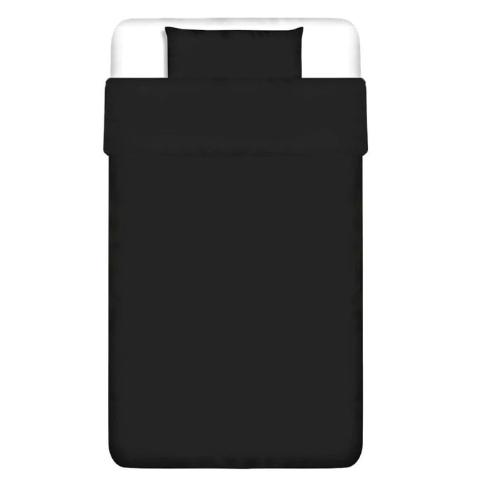 Ensemble De Housse De Couette Coton Anthracite 135x200/60x70 Cm 1 Ensemble De Housse De Couette Coton Anthracite 135x200/60x70 Cm