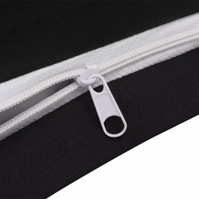 Ensemble De Housse De Couette Coton Anthracite 135x200/60x70 Cm 4 Ensemble De Housse De Couette Coton Anthracite 135x200/60x70 Cm – Image 4