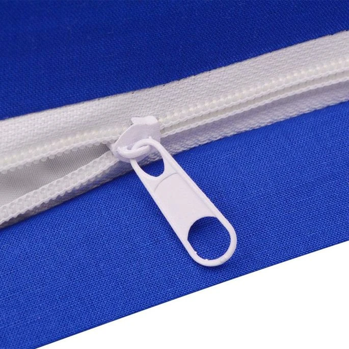 Ensemble De Housse De Couette Coton Bleu 155x220/80x80 Cm 4 Ensemble De Housse De Couette Coton Bleu 155x220/80x80 Cm – Image 4