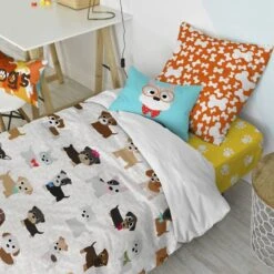 Dogs Parure Housse Couette 135/140x200 -Literie Magasin f17a2ecb2cb84b659d2a5ed2657c1859