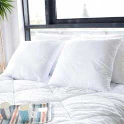 HOME COLLECTION Lot De 4 Oreillers 60x60cm  Blanc -Literie Magasin home collection lot de 4 oreillers 60x60cm blanc 3153633471222 735661