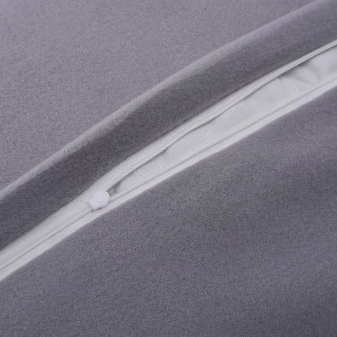 Jeu De Housse De Couette Molleton Gris 155x220/80x80 Cm 2 Jeu De Housse De Couette Molleton Gris 155x220/80x80 Cm – Image 2