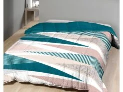 Couette Imprimée En Microfibre - 220 X 240 Cm - 350 Gr/m² - Motifs Géométriques - ALBANO