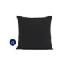 Lot De 2 Taies Carrées 100% Coton - Noir - 63x63 Cm