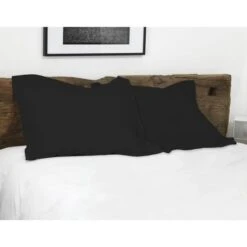 Lot De 2 Taies Carrées 100% Coton - Noir - 63x63 Cm -Literie Magasin lot de 2 taies carrees 100 coton noir 63x63 cm 5037632613426 1245777