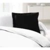 LOVELY HOME Lot De 2 Taies D'Oreillers 100% Coton 63x63 Cm - Noir