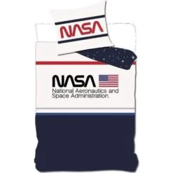 NASA Parure De Lit En Microfibre - 140X200 Cm + Taie 63X63 Cm