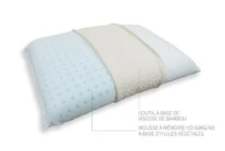 Oreiller 40x60 Cm à Mémoire De Forme Bio Airy -Literie Magasin oreiller 40x60 cm a memoire de forme bio airy 3701030114237 1238626