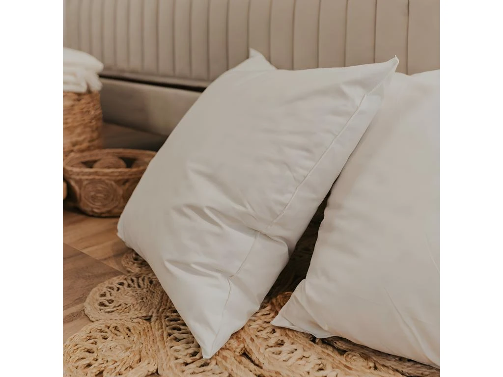 OLYMPE LITERIE | Oreiller 65x65 Cm NATURA | Duvet & Plumes | Mi-ferme 2 OLYMPE LITERIE | Oreiller 65x65 Cm NATURA | Duvet & Plumes | Mi-ferme – Image 2
