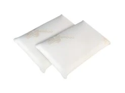 OLYMPE LITERIE | Lot De 2 Oreillers 40x60 Cm MDF | Mousse à Mémoire De Forme | Moelleux
