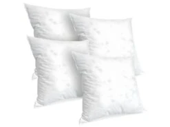 BELLECOUR LITERIE | Lot De 4 Oreillers 65x65 Cm CHAMBORD | Duvet & Plumes | Mi-ferme