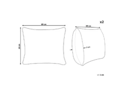 Lot De 2 Oreillers En Polyester 50 X 60 Cm MANA -Literie Magasin oreiller 16687795