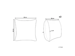 Lot De 2 Oreillers En Polyester 80 X 80 Cm MANA -Literie Magasin oreiller 16687809