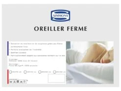 Lot De 2 Oreillers Microgel Ferme Percale Simmons 60x60 -Literie Magasin oreiller 21842369