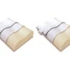 Lot De 2 Oreillers Ergonomiques Mousse Mémoire Végétale Et Taies D'oreillers Percale Someo 40x60