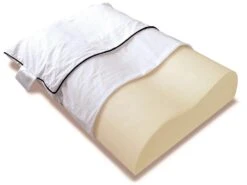 Lot De 2 Oreillers Ergonomiques Mousse Mémoire Végétale Et Taies D'oreillers Percale Someo 40x60 -Literie Magasin oreiller 21842529