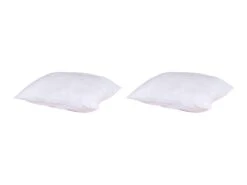 Lot De 2 Oreillers Recyclés Moelleux Enveloppe Microfibre 60x60
