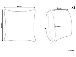 Lot De 2 Oreillers En Plumes Et Duvet De Canard 80 X 80 Cm KHARTAPHU -Literie Magasin oreiller 22784837