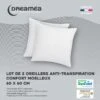 Lot De 2 Oreillers Respirants Topcool - 60 X 60 Cm - 550 Gr - Blanc - HAELIA