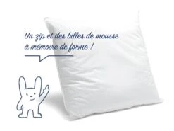 Oreiller Mémoire De Forme Mixte - Confort Sur Mesure Ouverture Zippée - 60x60cm -Literie Magasin oreiller 9183913
