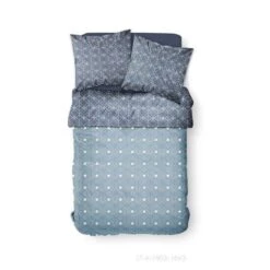 TODAY Parure De Lit 2 Personnes 240X260 Coton Imprime Bleu Graphique SUNSHINE