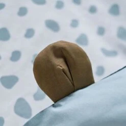 Parure De Lit Funny - 1 Personne - 140 X 200 Cm - 100% Coton - Bleu Motif Enfant - TODAY