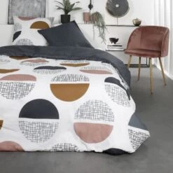 Parure De Lit - Sunhine 7.47 - 220 X 240 Cm - 100% Coton - Imprimé Géométrique - TODAY
